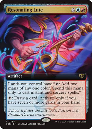 Image of Resonating Lute (Extended Art) (SOS-355) - Secrets of Strixhaven