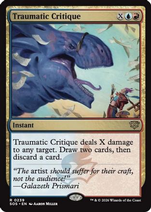 Image of Traumatic Critique (SOS-239) - Secrets of Strixhaven Foil