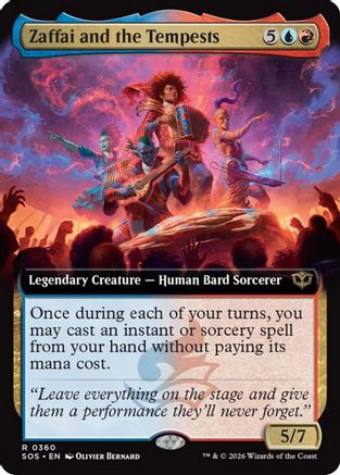 Image of Zaffai and the Tempests (Extended Art) (SOS-360) - Secrets of Strixhaven Foil