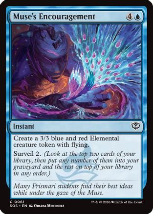 Image of Muse's Encouragement (SOS-061) - Secrets of Strixhaven Foil