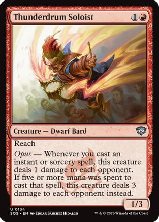 Image of Thunderdrum Soloist (SOS-134) - Secrets of Strixhaven Foil