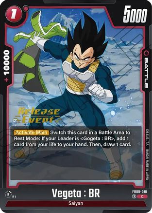 Image of Vegeta : BR - FB09-018 (FB09-018) - Dual Evolution Release Event Cards