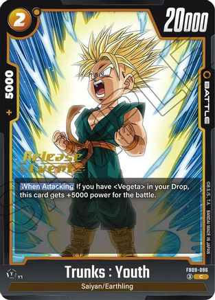 Image of Trunks : Youth (FB09-086) - Dual Evolution Release Event Cards