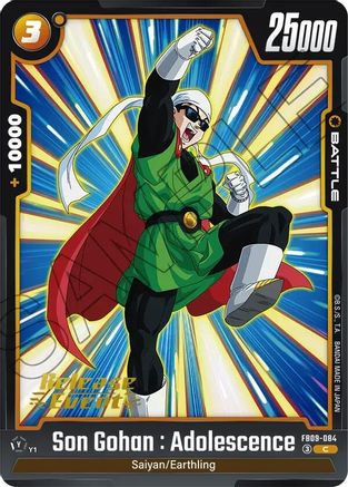 Image of Son Gohan : Adolescence (FB09-084) - Dual Evolution Release Event Cards