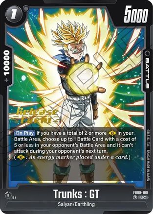 Image of Trunks : GT - FB09-109 (FB09-109) - Dual Evolution Release Event Cards