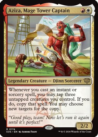 Image of Aziza, Mage Tower Captain (SOS-174) - Secrets of Strixhaven Foil