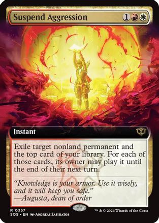Image of Suspend Aggression (Extended Art) (SOS-357) - Secrets of Strixhaven Foil