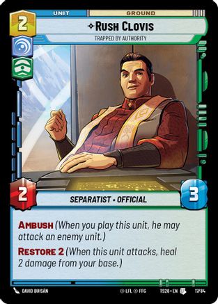 Image of Rush Clovis - Trapped by Authority (17/84) - Twin Suns