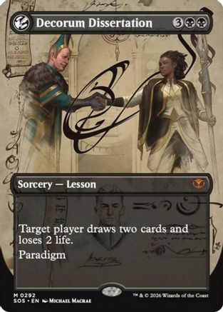 Image of Decorum Dissertation (Borderless) (SOS-292) - Secrets of Strixhaven