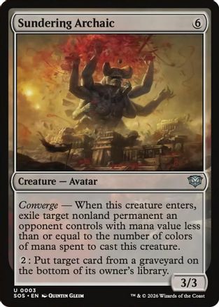 Image of Sundering Archaic (SOS-003) - Secrets of Strixhaven Foil