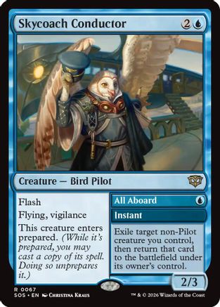 Image of Skycoach Conductor (SOS-067) - Secrets of Strixhaven Foil