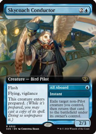 Image of Skycoach Conductor (Extended Art) (SOS-322) - Secrets of Strixhaven Foil