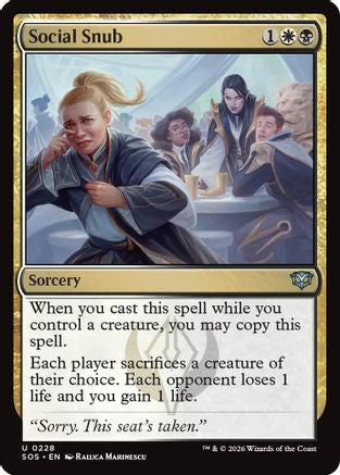 Image of Social Snub (SOS-228) - Secrets of Strixhaven