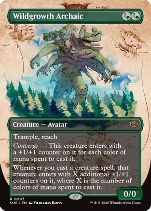 Image of Wildgrowth Archaic (Borderless) (SOS-297) - Secrets of Strixhaven Foil