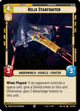 Image of Helix Starfighter (221/264) - Ashes of the Empire