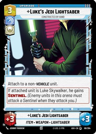 Image of Luke's Jedi Lightsaber - Constructed by Hand (66/264) - Ashes of the Empire