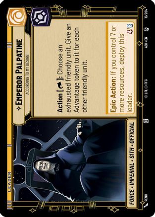 Image of Emperor Palpatine - According to My Design (15/264) - Ashes of the Empire