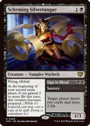 Image of Scheming Silvertongue (SOS-099) - Secrets of Strixhaven Foil