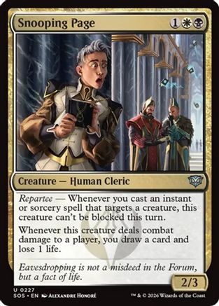 Image of Snooping Page (SOS-227) - Secrets of Strixhaven Foil