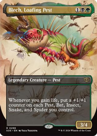 Image of Blech, Loafing Pest (Borderless) (SOS-298) - Secrets of Strixhaven