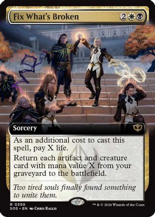 Image of Fix What's Broken (Extended Art) (SOS-350) - Secrets of Strixhaven