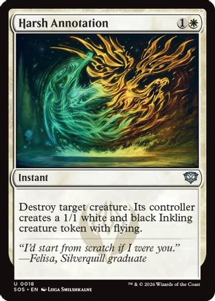 Image of Harsh Annotation (SOS-018) - Secrets of Strixhaven Foil
