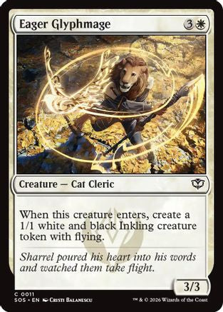 Image of Eager Glyphmage (SOS-011) - Secrets of Strixhaven