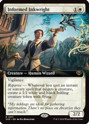 Image of Informed Inkwright (Extended Art) (SOS-311) - Secrets of Strixhaven Foil