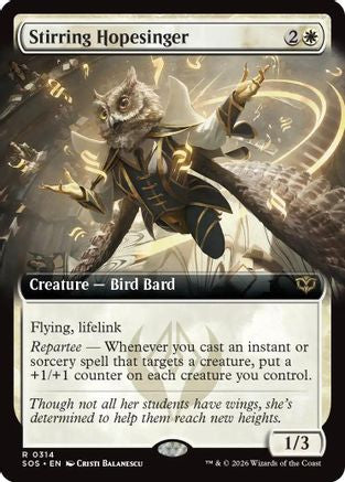 Image of Stirring Hopesinger (Extended Art) (SOS-314) - Secrets of Strixhaven