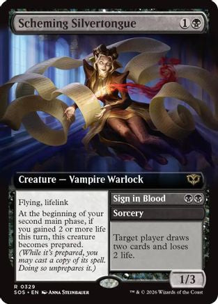 Image of Scheming Silvertongue (Extended Art) (SOS-329) - Secrets of Strixhaven Foil