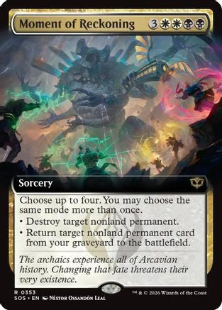 Image of Moment of Reckoning (Extended Art) (SOS-353) - Secrets of Strixhaven Foil