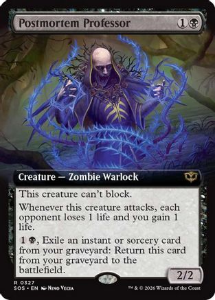 Image of Postmortem Professor (Extended Art) (SOS-327) - Secrets of Strixhaven Foil