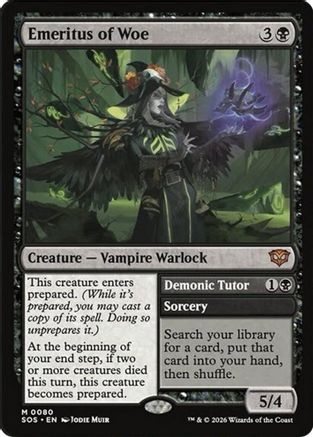 Image of Emeritus of Woe (SOS-080) - Secrets of Strixhaven