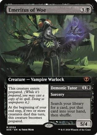 Image of Emeritus of Woe (Extended Art) (SOS-324) - Secrets of Strixhaven