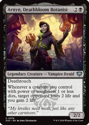 Image of Arnyn, Deathbloom Botanist (SOS-074) - Secrets of Strixhaven
