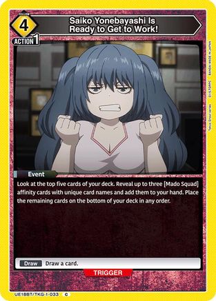 Image of Saiko Yonebayashi Is Ready to Get to Work! (UE18BT/TKG-1-033) - UE18BT Tokyo Ghoul