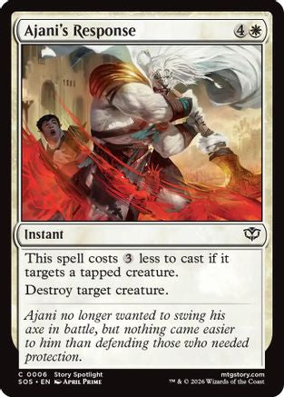 Image of Ajani's Response (SOS-006) - Secrets of Strixhaven Foil