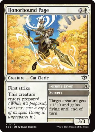 Image of Honorbound Page (SOS-019) - Secrets of Strixhaven Foil