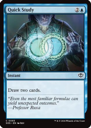 Image of Quick Study (SOS-065) - Secrets of Strixhaven Foil