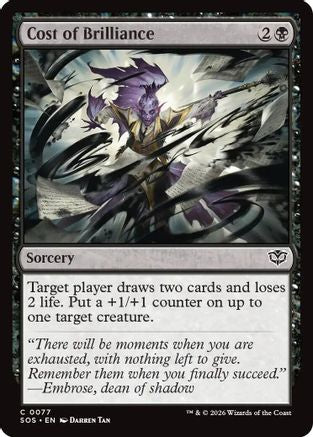 Image of Cost of Brilliance (SOS-077) - Secrets of Strixhaven Foil