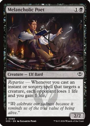 Image of Melancholic Poet (SOS-090) - Secrets of Strixhaven Foil