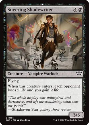 Image of Sneering Shadewriter (SOS-101) - Secrets of Strixhaven Foil