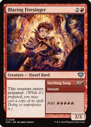 Image of Blazing Firesinger (SOS-109) - Secrets of Strixhaven