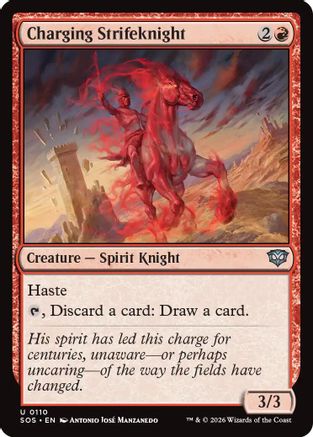 Image of Charging Strikeknight (SOS-110) - Secrets of Strixhaven