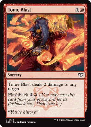 Image of Tome Blast (SOS-135) - Secrets of Strixhaven Foil