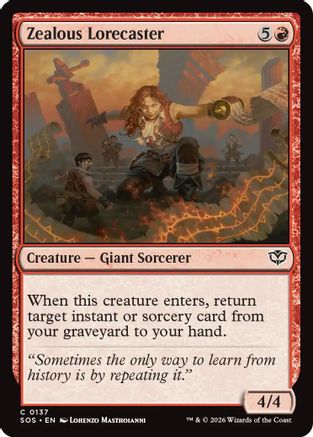 Image of Zealous Lorecaster (SOS-137) - Secrets of Strixhaven Foil