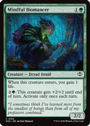 Image of Mindful Biomancer (SOS-154) - Secrets of Strixhaven Foil