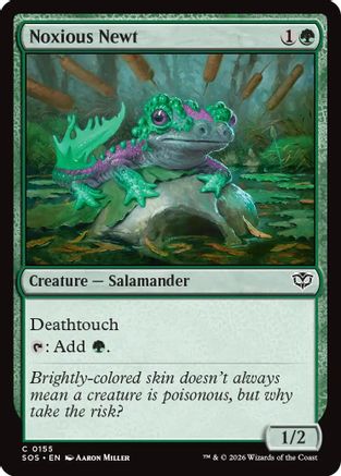 Image of Noxious Newt (SOS-155) - Secrets of Strixhaven Foil