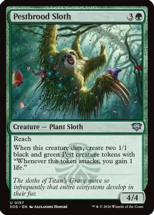 Image of Pestbrood Sloth (SOS-157) - Secrets of Strixhaven