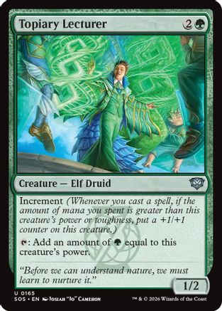 Image of Topiary Lecturer (SOS-165) - Secrets of Strixhaven Foil
